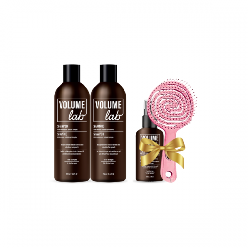 Volume Lab grunduppsättning: Shampoo och Conditioner + GÅVA (Lotion + Hårborste)!