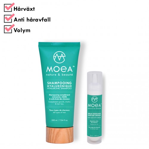 Hårväxtschampo och serum mot håravfall med återupplivningseffekt
